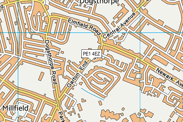 PE1 4EZ map - OS VectorMap District (Ordnance Survey) PE1 4EZ map - OS VectorMap District (Ordnance Survey)