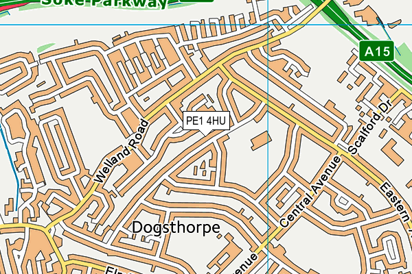 PE1 4HU map - OS VectorMap District (Ordnance Survey) PE1 4HU map - OS VectorMap District (Ordnance Survey)