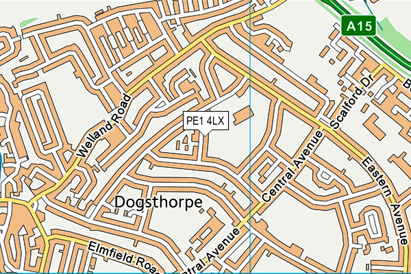 PE1 4LX map - OS VectorMap District (Ordnance Survey) PE1 4LX map - OS VectorMap District (Ordnance Survey)