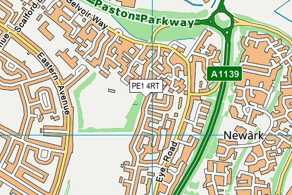 PE1 4RT map - OS VectorMap District (Ordnance Survey) PE1 4RT map - OS VectorMap District (Ordnance Survey)