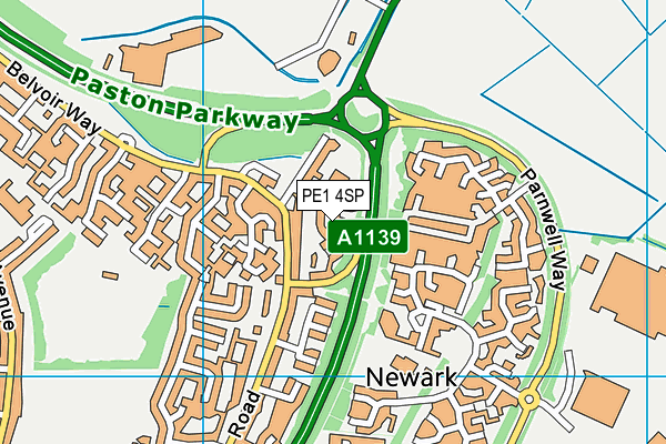 PE1 4SP map - OS VectorMap District (Ordnance Survey) PE1 4SP map - OS VectorMap District (Ordnance Survey)