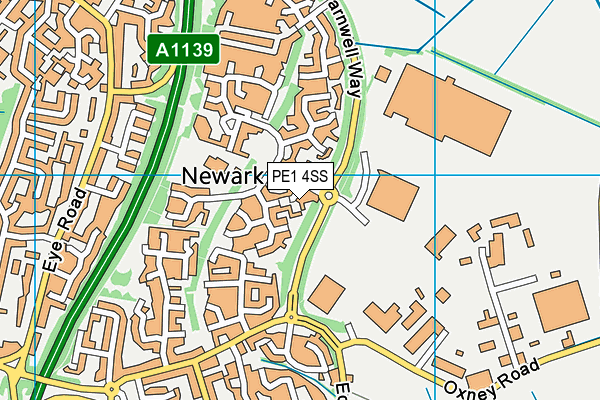 PE1 4SS map - OS VectorMap District (Ordnance Survey) PE1 4SS map - OS VectorMap District (Ordnance Survey)