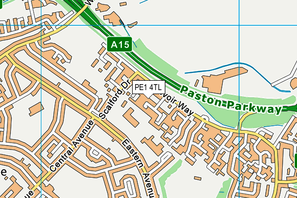 PE1 4TL map - OS VectorMap District (Ordnance Survey) PE1 4TL map - OS VectorMap District (Ordnance Survey)