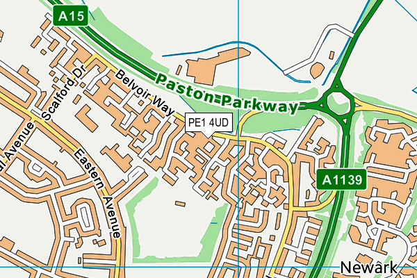 PE1 4UD map - OS VectorMap District (Ordnance Survey) PE1 4UD map - OS VectorMap District (Ordnance Survey)