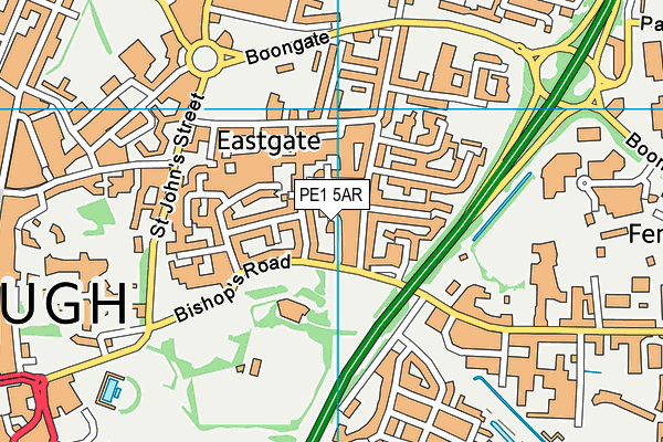 PE1 5AR map - OS VectorMap District (Ordnance Survey)