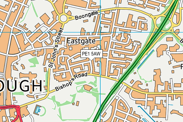 PE1 5AW map - OS VectorMap District (Ordnance Survey) PE1 5AW map - OS VectorMap District (Ordnance Survey)