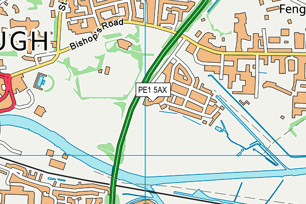 PE1 5AX map - OS VectorMap District (Ordnance Survey) PE1 5AX map - OS VectorMap District (Ordnance Survey)