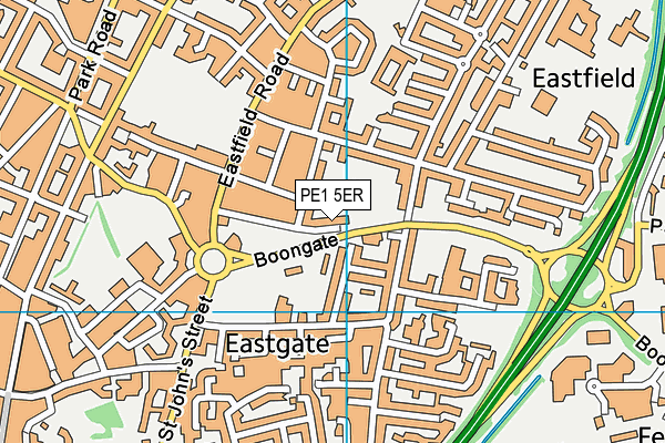 PE1 5ER map - OS VectorMap District (Ordnance Survey) PE1 5ER map - OS VectorMap District (Ordnance Survey)