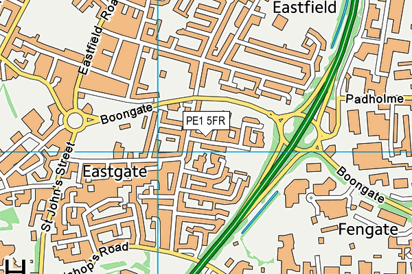 PE1 5FR map - OS VectorMap District (Ordnance Survey) PE1 5FR map - OS VectorMap District (Ordnance Survey)