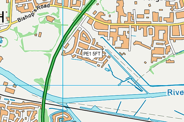 PE1 5FT map - OS VectorMap District (Ordnance Survey) PE1 5FT map - OS VectorMap District (Ordnance Survey)