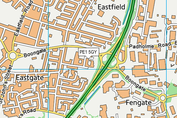 PE1 5GY map - OS VectorMap District (Ordnance Survey) PE1 5GY map - OS VectorMap District (Ordnance Survey)