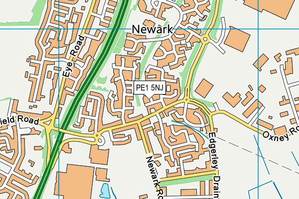 PE1 5NJ map - OS VectorMap District (Ordnance Survey) PE1 5NJ map - OS VectorMap District (Ordnance Survey)