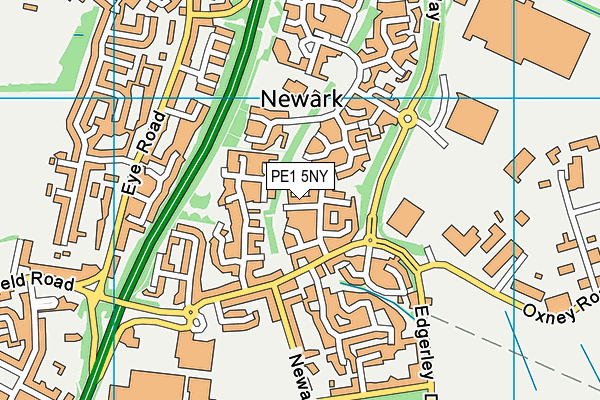 PE1 5NY map - OS VectorMap District (Ordnance Survey) PE1 5NY map - OS VectorMap District (Ordnance Survey)