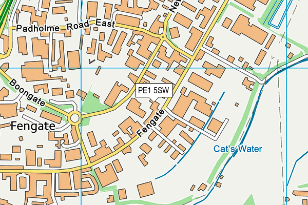 PE1 5SW map - OS VectorMap District (Ordnance Survey) PE1 5SW map - OS VectorMap District (Ordnance Survey)
