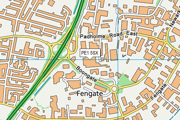 PE1 5SX map - OS VectorMap District (Ordnance Survey) PE1 5SX map - OS VectorMap District (Ordnance Survey)