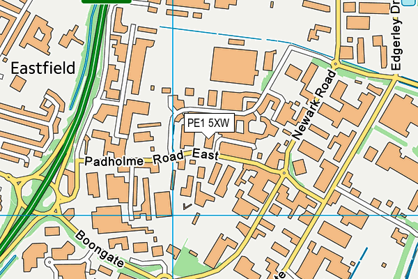 PE1 5XW map - OS VectorMap District (Ordnance Survey) PE1 5XW map - OS VectorMap District (Ordnance Survey)