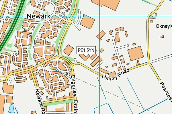 PE1 5YN map - OS VectorMap District (Ordnance Survey) PE1 5YN map - OS VectorMap District (Ordnance Survey)