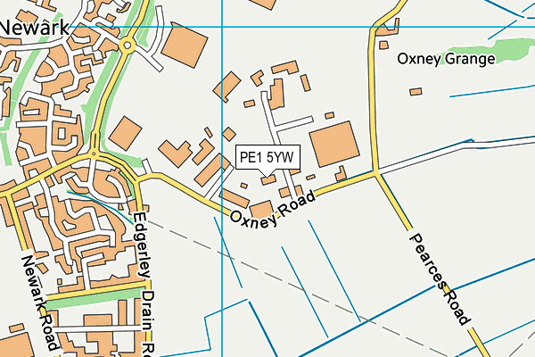 PE1 5YW map - OS VectorMap District (Ordnance Survey) PE1 5YW map - OS VectorMap District (Ordnance Survey)