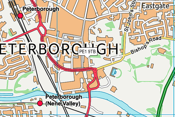 PE1 9TB map - OS VectorMap District (Ordnance Survey) PE1 9TB map - OS VectorMap District (Ordnance Survey)