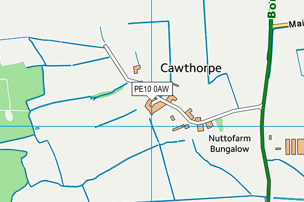 PE10 0AW map - OS VectorMap District (Ordnance Survey) PE10 0AW map - OS VectorMap District (Ordnance Survey)