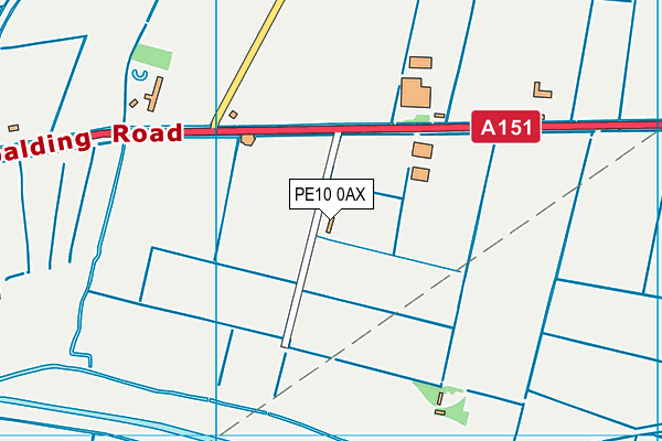 PE10 0AX map - OS VectorMap District (Ordnance Survey) PE10 0AX map - OS VectorMap District (Ordnance Survey)