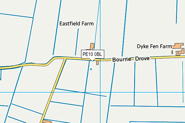 PE10 0BL map - OS VectorMap District (Ordnance Survey)