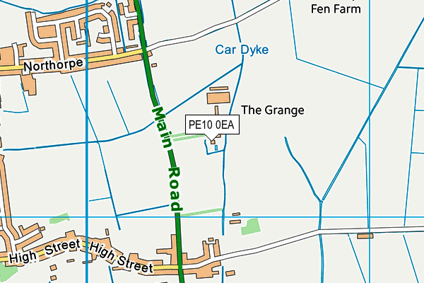 PE10 0EA map - OS VectorMap District (Ordnance Survey) PE10 0EA map - OS VectorMap District (Ordnance Survey)