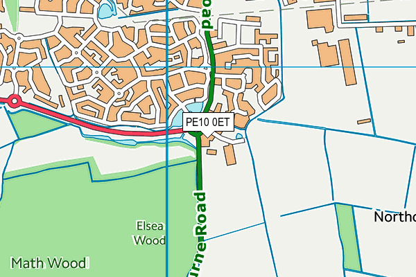 PE10 0ET map - OS VectorMap District (Ordnance Survey) PE10 0ET map - OS VectorMap District (Ordnance Survey)