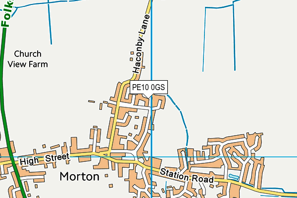 PE10 0GS map - OS VectorMap District (Ordnance Survey)