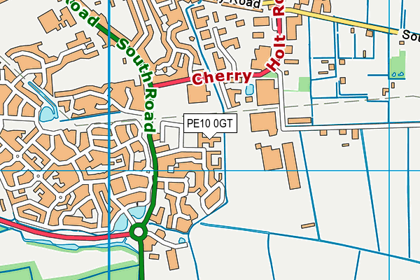 PE10 0GT map - OS VectorMap District (Ordnance Survey)