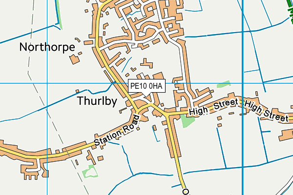 PE10 0HA map - OS VectorMap District (Ordnance Survey)
