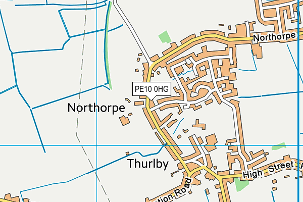 PE10 0HG map - OS VectorMap District (Ordnance Survey)