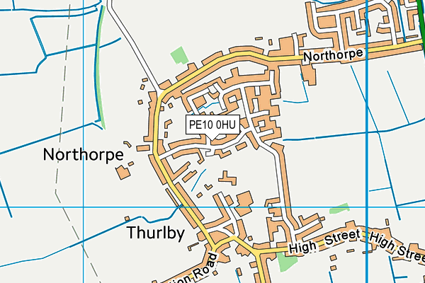 PE10 0HU map - OS VectorMap District (Ordnance Survey)