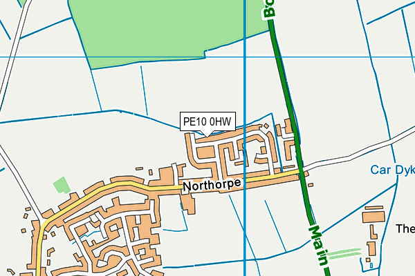 PE10 0HW map - OS VectorMap District (Ordnance Survey) PE10 0HW map - OS VectorMap District (Ordnance Survey)