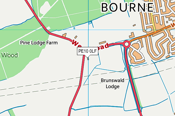 PE10 0LF map - OS VectorMap District (Ordnance Survey) PE10 0LF map - OS VectorMap District (Ordnance Survey)
