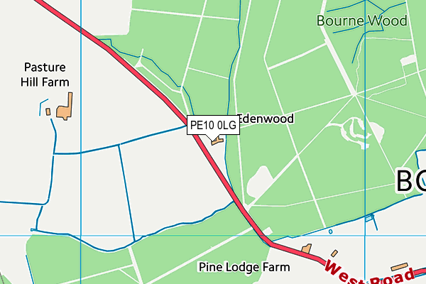 PE10 0LG map - OS VectorMap District (Ordnance Survey) PE10 0LG map - OS VectorMap District (Ordnance Survey)