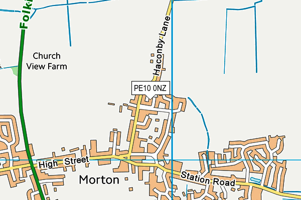 PE10 0NZ map - OS VectorMap District (Ordnance Survey)