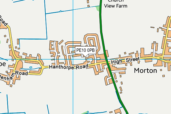 PE10 0PB map - OS VectorMap District (Ordnance Survey)