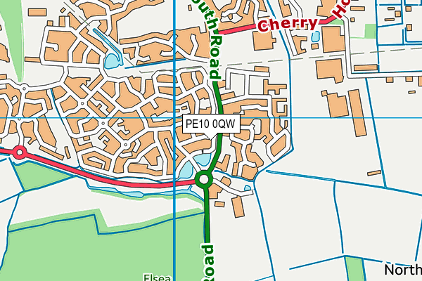 PE10 0QW map - OS VectorMap District (Ordnance Survey) PE10 0QW map - OS VectorMap District (Ordnance Survey)
