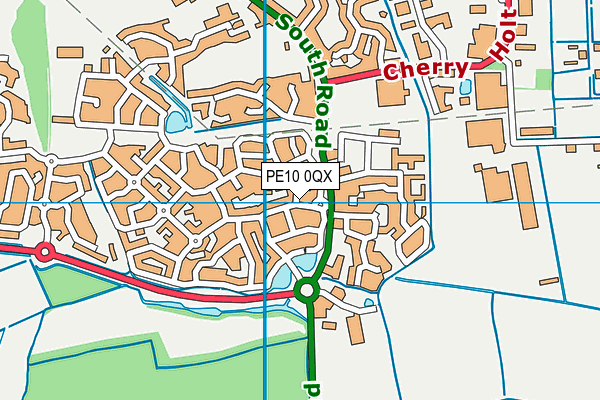 PE10 0QX map - OS VectorMap District (Ordnance Survey) PE10 0QX map - OS VectorMap District (Ordnance Survey)