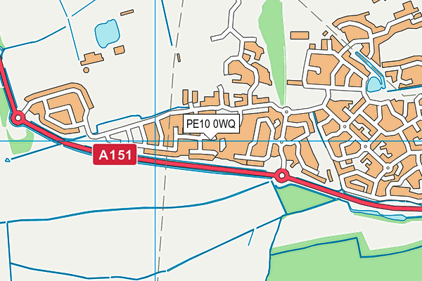 PE10 0WQ map - OS VectorMap District (Ordnance Survey)