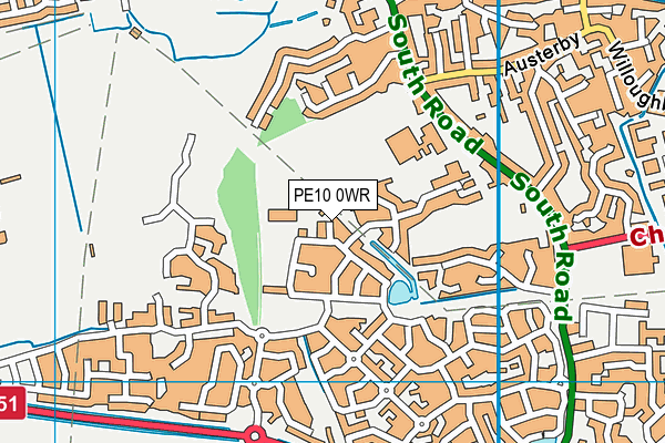 PE10 0WR map - OS VectorMap District (Ordnance Survey) PE10 0WR map - OS VectorMap District (Ordnance Survey)