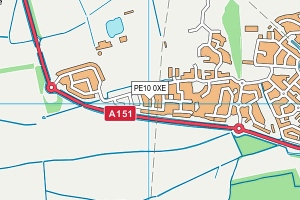 PE10 0XE map - OS VectorMap District (Ordnance Survey) PE10 0XE map - OS VectorMap District (Ordnance Survey)