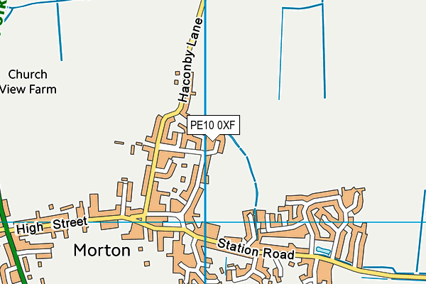 PE10 0XF map - OS VectorMap District (Ordnance Survey)