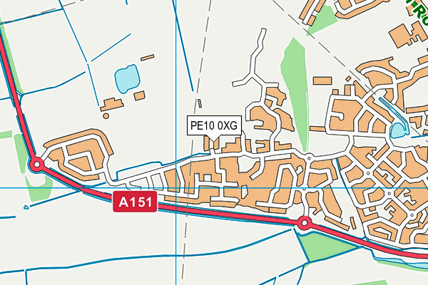 PE10 0XG map - OS VectorMap District (Ordnance Survey)