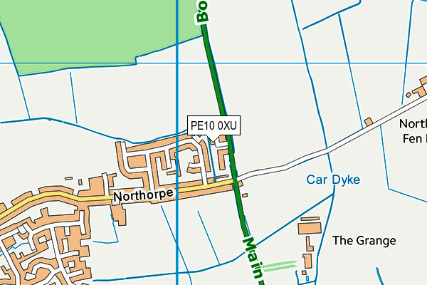 PE10 0XU map - OS VectorMap District (Ordnance Survey) PE10 0XU map - OS VectorMap District (Ordnance Survey)