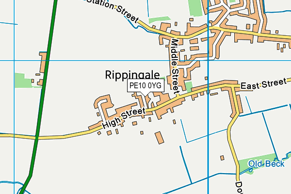 PE10 0YG map - OS VectorMap District (Ordnance Survey) PE10 0YG map - OS VectorMap District (Ordnance Survey)