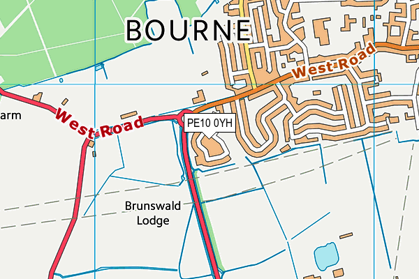 PE10 0YH map - OS VectorMap District (Ordnance Survey) PE10 0YH map - OS VectorMap District (Ordnance Survey)