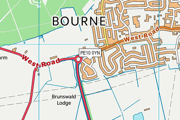 PE10 0YN map - OS VectorMap District (Ordnance Survey) PE10 0YN map - OS VectorMap District (Ordnance Survey)