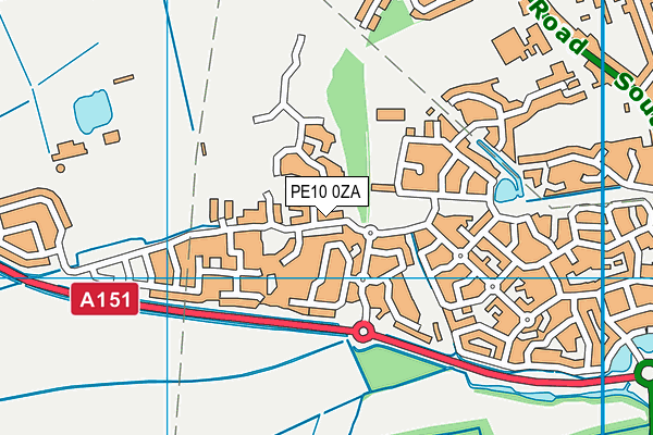 PE10 0ZA map - OS VectorMap District (Ordnance Survey) PE10 0ZA map - OS VectorMap District (Ordnance Survey)